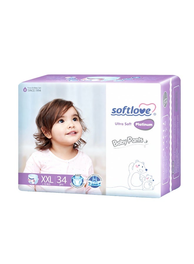 SoftLove | Platinum | baby Diaper (PANTS) XXL 34S