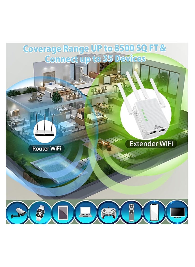أنمي 5G 1200 ميجابت في الثانية موسع WiFi مزدوج التردد للمنزل  - Image 3