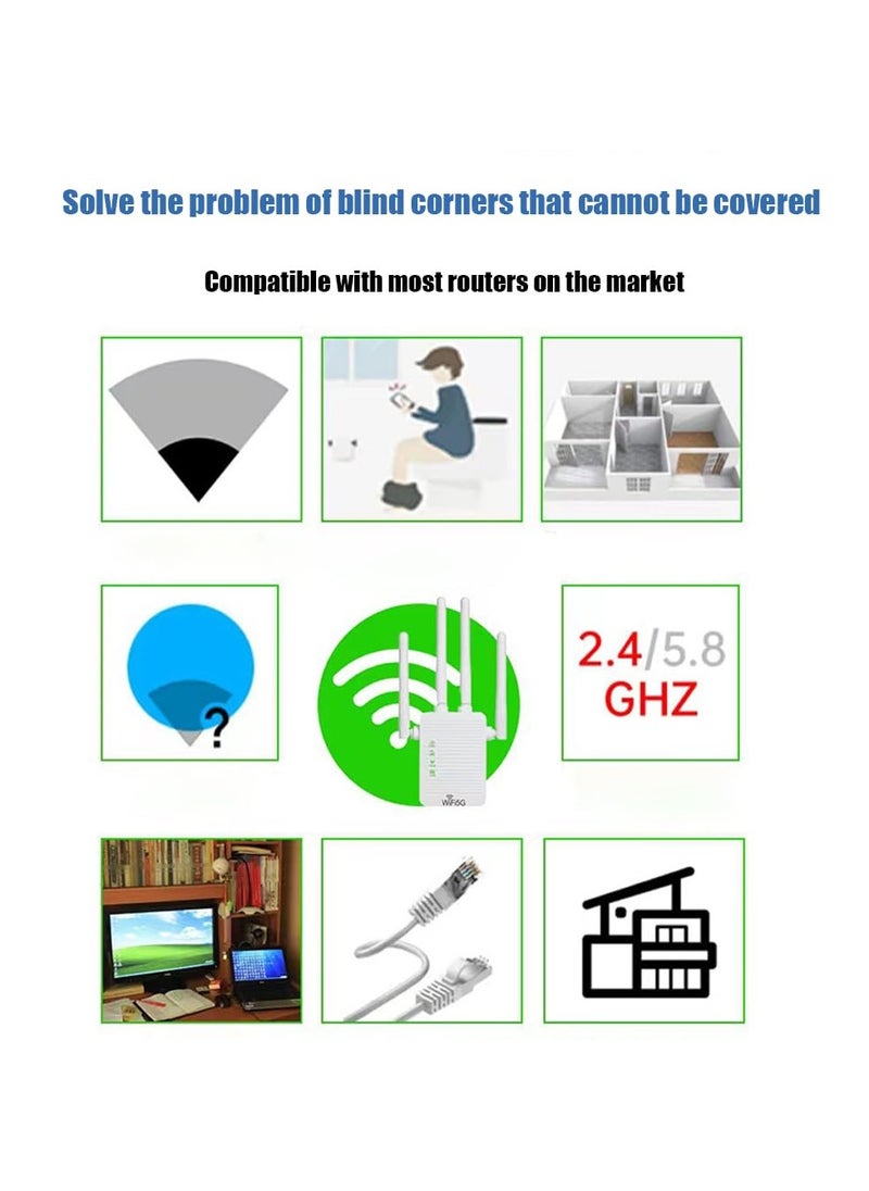 أنمي 5G 1200 ميجابت في الثانية موسع WiFi مزدوج التردد للمنزل  - Image 5