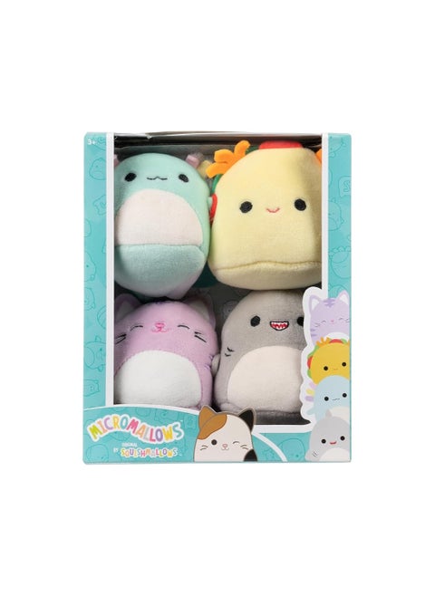 SQUISHMALLOWS MICROMALLOWS 4 PACK PLUSH MICROMALLOWS 2.5" SQUISHMALLOWS ORDON, TEX, TABITHA, IRINA