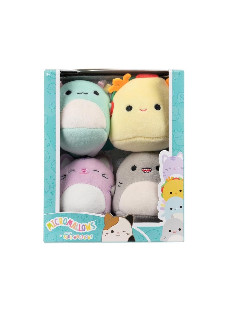 Squishmallows SQUISHMALLOWS MICROMALLOWS 4 PACK PLUSH MICROMALLOWS 2.5" SQUISHMALLOWS ORDON, TEX, TABITHA, IRINA 