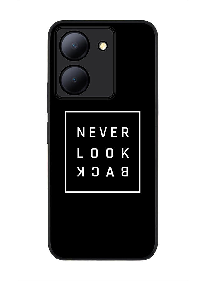 Stylizedd Rugged Black Edge case for Vivo Y27s/ Vivo Y27 5G, Slim fit Soft Case Flexible Rubber Edges Anti Drop TPU Gel Thin Cover - Never look back - Image 1