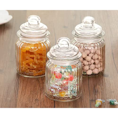 MUAC Glass Container Jar With Lid For Kitchen Small Jars For Kitchen Storage Pop Jar Glass Jar Food Storage Containers For Storing Spices,Jam,Honey,Aachar,Sugar,Coffee Beans (350mll) (6pc) Transparent - Image 5
