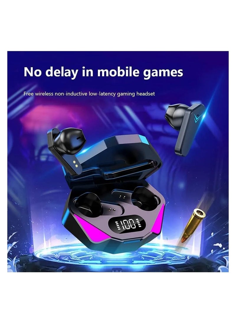 TWS - TWS Wireless Binaural Gaming Music Low Latency Gaming Digital Display 5.0 Bluetooth Headset Wireless Earbuds True Wireless Compatible Apple Suitable For Android And Other Systems Bluetooth 5 True Wire - Image 1