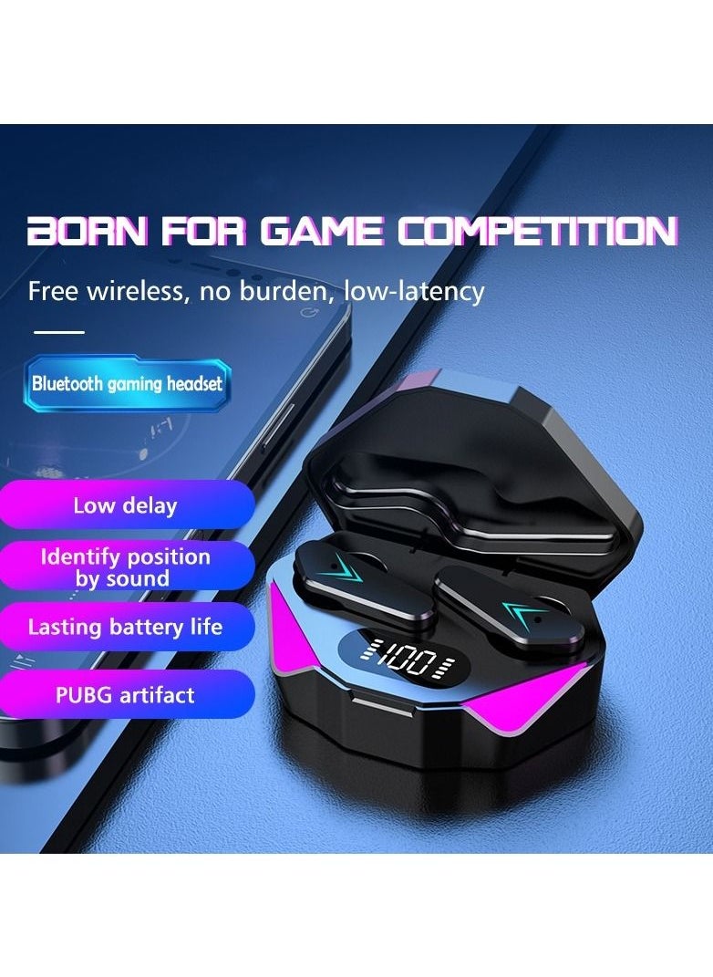 TWS - TWS Wireless Binaural Gaming Music Low Latency Gaming Digital Display 5.0 Bluetooth Headset Wireless Earbuds True Wireless Compatible Apple Suitable For Android And Other Systems Bluetooth 5 True Wire - Image 1