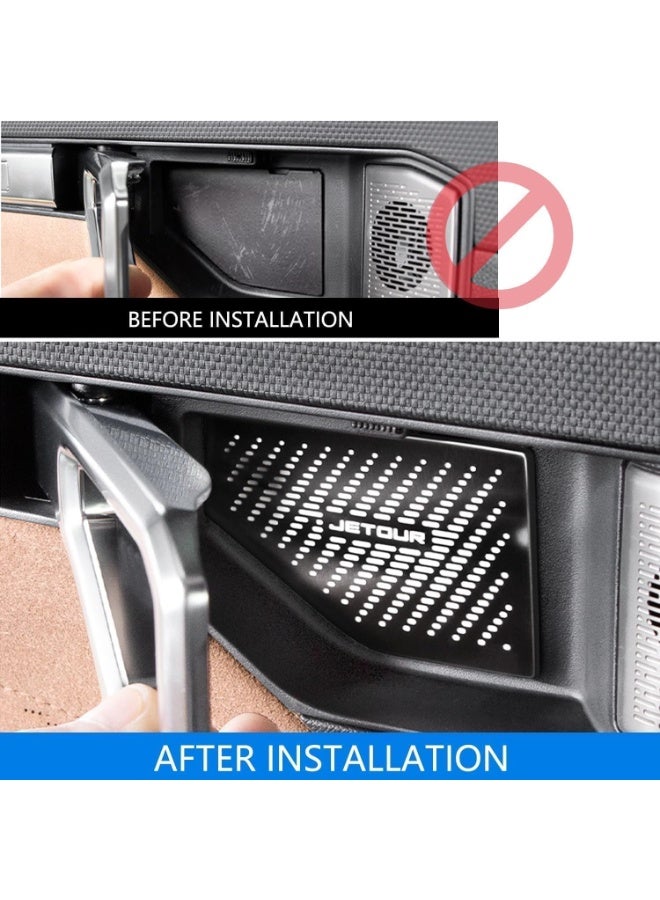 4Pcs Car Inner Door Handle Bowl Cover Fit for Jetour T2 2024-2025 Accessories Door Bowl Cover Stickers Car Accessories Interior Decoration - Image 2