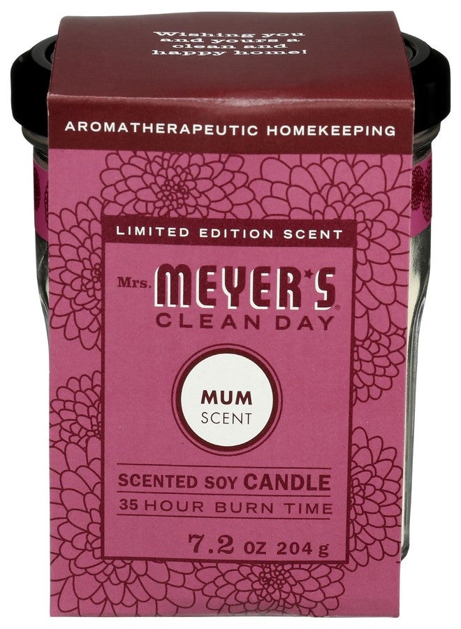 Mrs. Meyer's MRS MEYER'S Mum Soy Candle, 7.2 OZ - Image 1