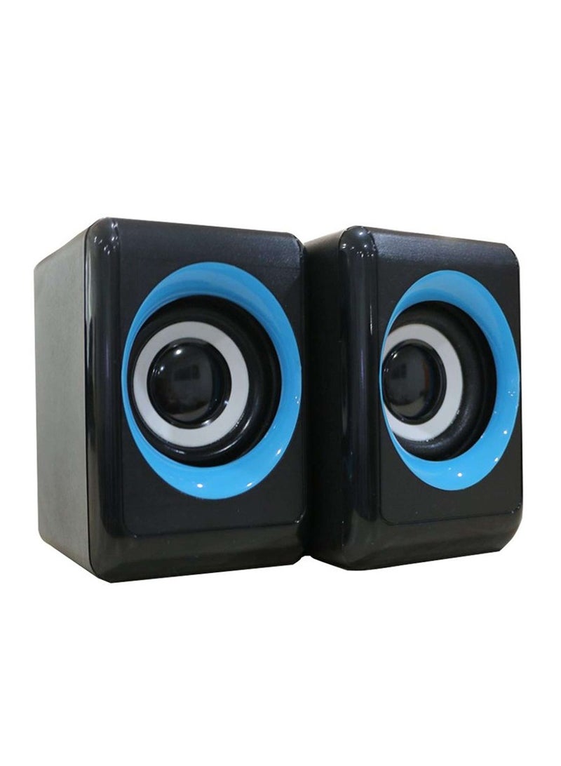 مكبر صوت محمول للوسائط المتعددة، مظهر بسيط وأنيق للكمبيوتر، مع USB 2.0 وكابل AUX، نوعية جيدة، موديل HT-208 - Image 1