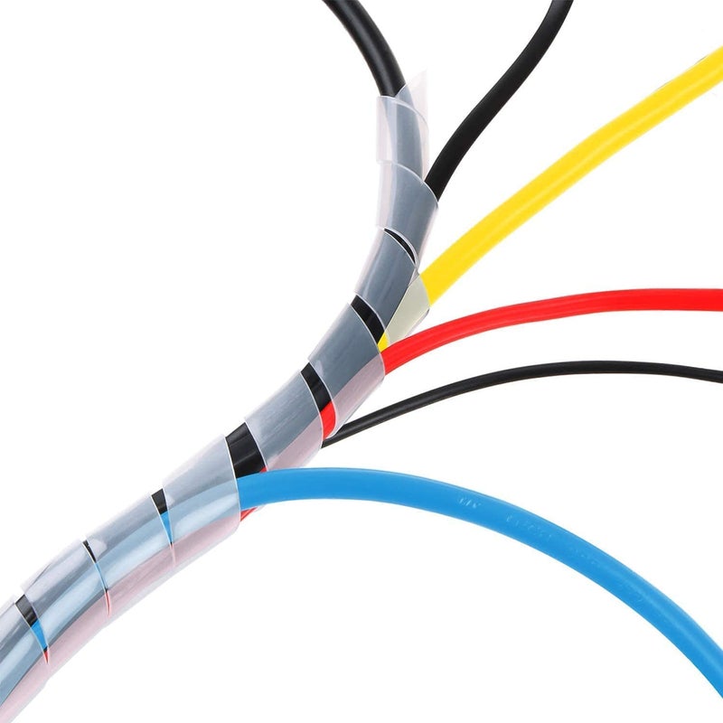 DLEIN 12mm X10 mtr Cable Protector Sleeve Spiral Wire Sleeve Cable Wrap Polyethylene for Robotics Machinery and 3D Printer CNC Machine Computer PC TV or Electric Wires Used for Commercial (White 10mtr) - Image 2