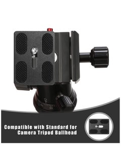 Y&D Camera Quick Release Plate PU50 2Pcs Metal Universal with 1/4" Screw, Tripod Mount Standard Fits DSLR Ball Head (Black)  - Image 4