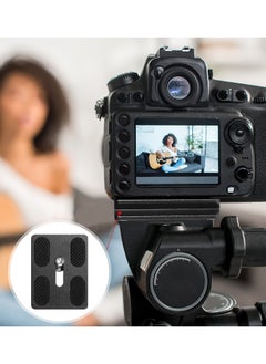 Y&D Camera Quick Release Plate PU50 2Pcs Metal Universal with 1/4" Screw, Tripod Mount Standard Fits DSLR Ball Head (Black)  - Image 2