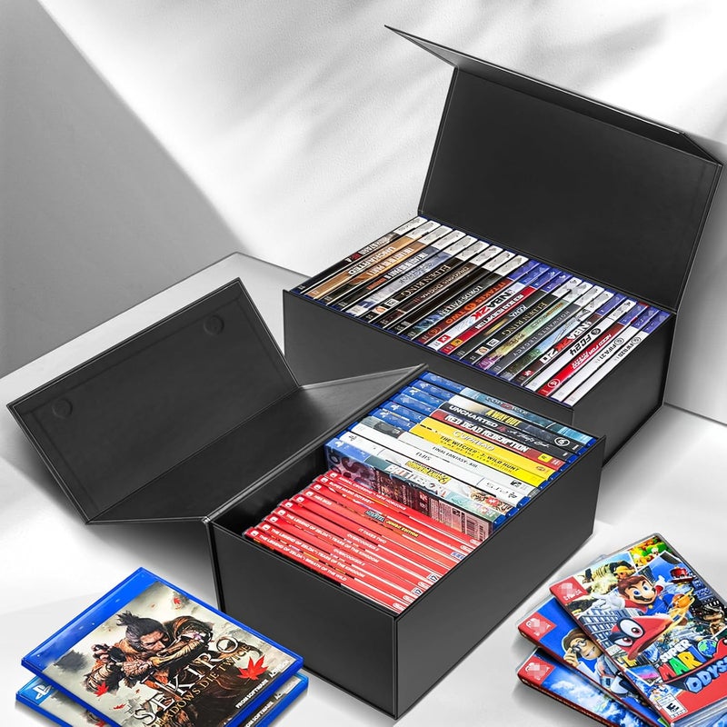 2 حزمة من علب تخزين أقراص Blu Ray DVD لتخزين Steelbook، منظمو الأفلام، حامل Blu Ray، علب تخزين ألعاب الفيديو - Image 4