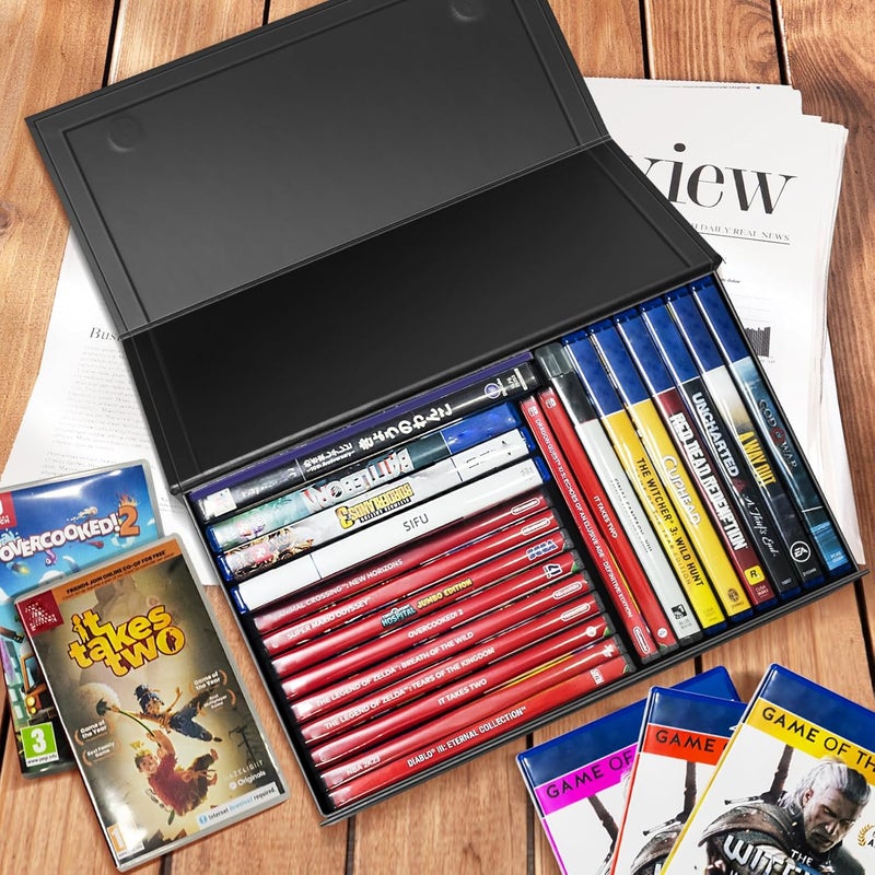 2 حزمة من علب تخزين أقراص Blu Ray DVD لتخزين Steelbook، منظمو الأفلام، حامل Blu Ray، علب تخزين ألعاب الفيديو - Image 3