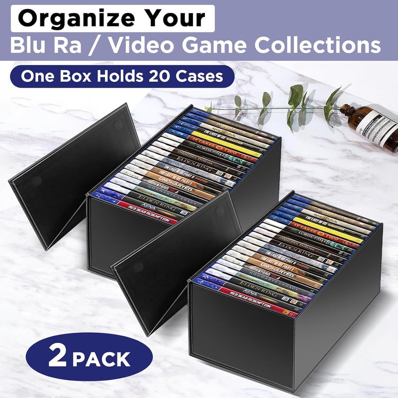 2 حزمة من علب تخزين أقراص Blu Ray DVD لتخزين Steelbook، منظمو الأفلام، حامل Blu Ray، علب تخزين ألعاب الفيديو - Image 5