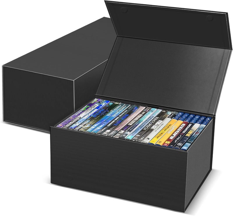 2 حزمة من علب تخزين أقراص Blu Ray DVD لتخزين Steelbook، منظمو الأفلام، حامل Blu Ray، علب تخزين ألعاب الفيديو - Image 1