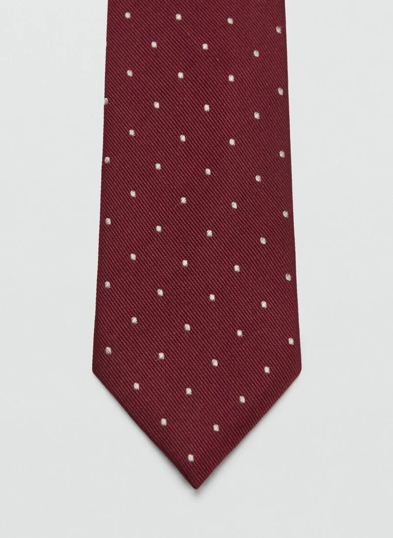 مانجو مان Polka-dot silk tie
