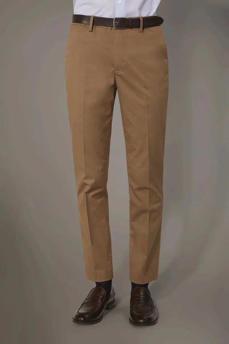 Doppelganger  Regular fit trousers in twill construction - Taupe for Men | Best Price UAE