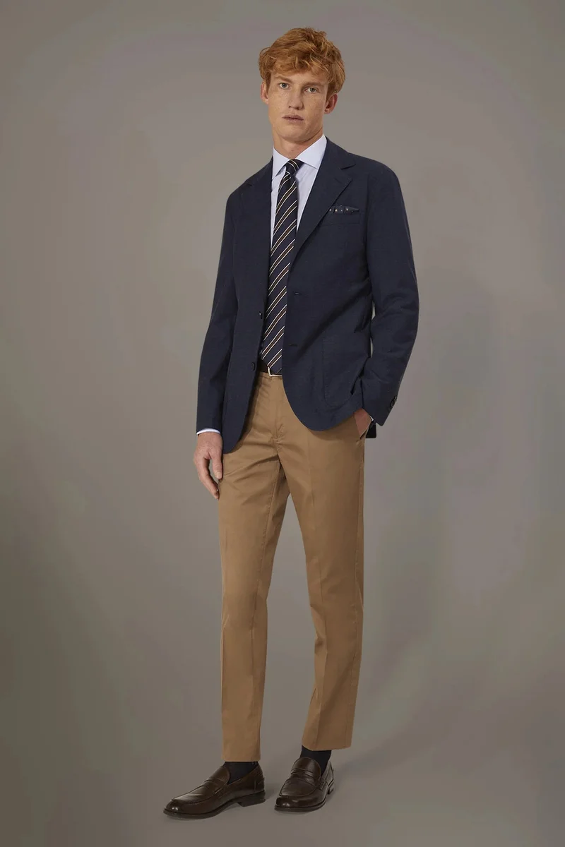 Regular fit trousers in twill construction - Taupe