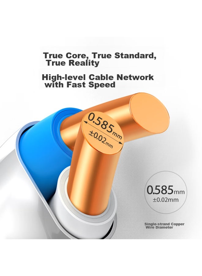 Ofnpftth 10,000-level Cat7a Double-shielded Network Cable Cat7a 10gbps 25g Network Engineering Home Renovation Gaming Monitoring Box Cable 50 Meters - Image 4