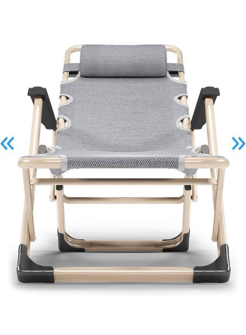 DubaiGallery Zero Gravity Office Nap Chair Folding Bed Outdoor Lounge Patio Chairs Beach Chair with Cushion Adjustable Folding Chair  - Image 4