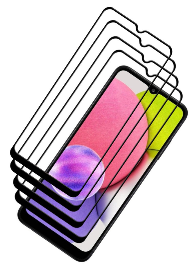 ACLIX 4 Pieces Antistatic ESD Dustproof Premium Quality High Definition Tempered Glass Screen Protector Designed For Samsung Galaxy A03s - Image 1