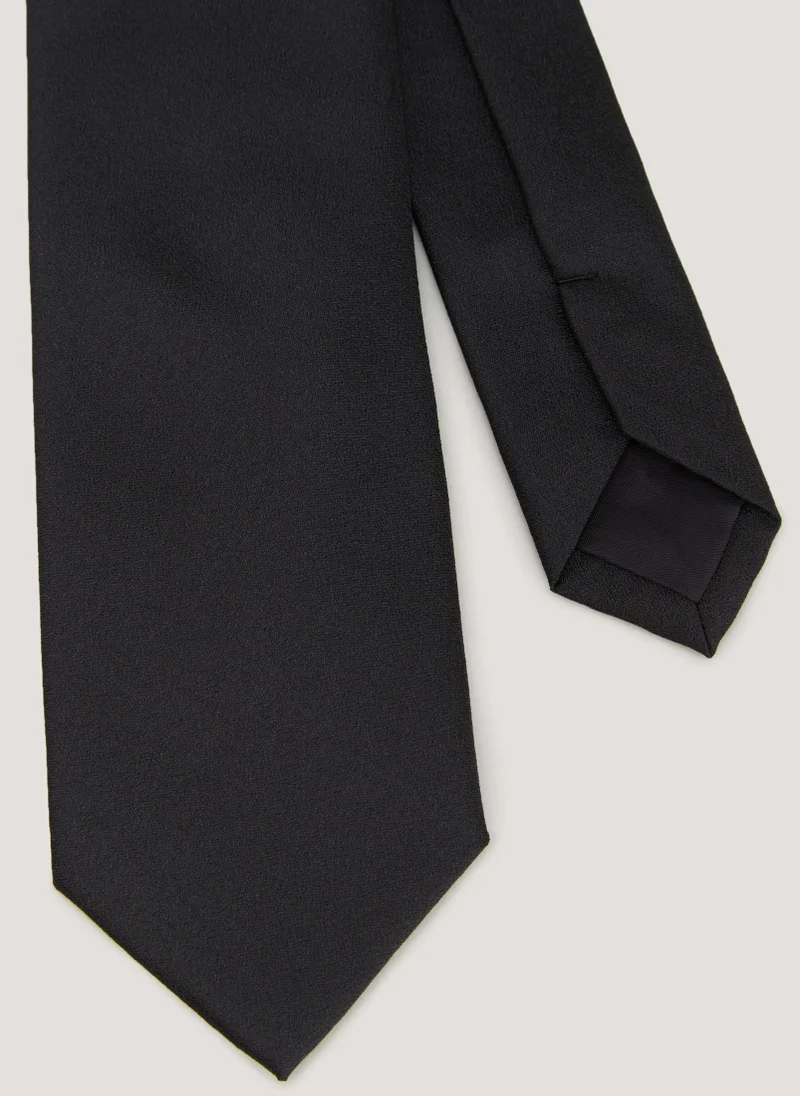 Matalan Taylor & Wright Plain Skinny Tie Black