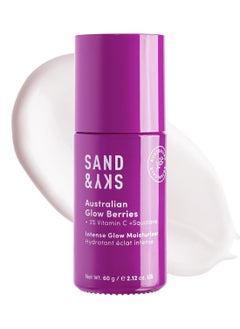 Sand & Sky Australian Glow Berries Intense Glow Moisturizer - Brightening Vitamin C Face Cream | For Skin Hydration, Collagen Boost, Wrinkle Reduction | With Kakadu Plum and Vegan Squaline