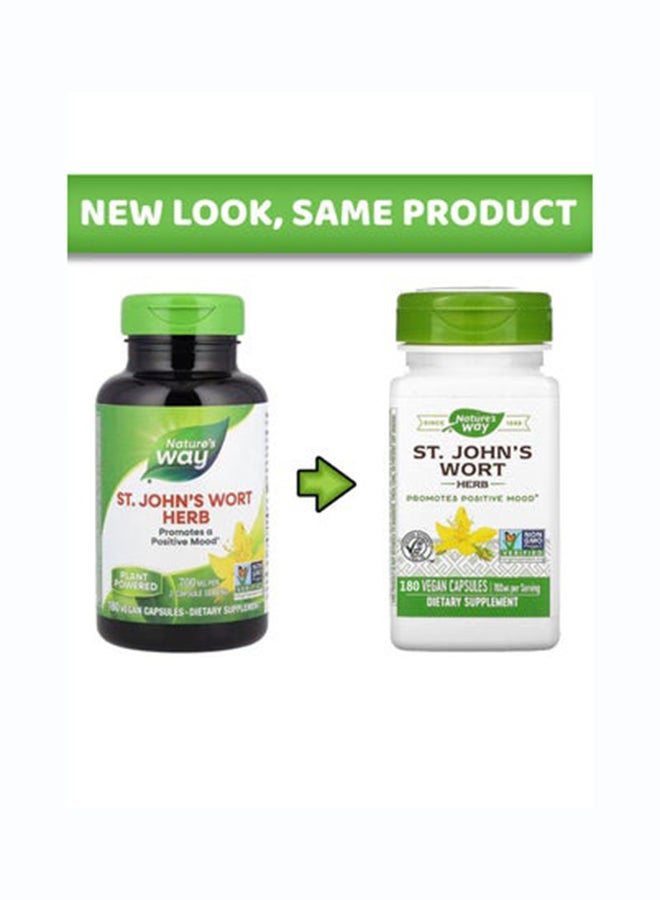 Nature's Way St. Johnâ€™s Wort Herb Vegetarian 700mg- 180 Capsules Packaging May Vary - Image 4