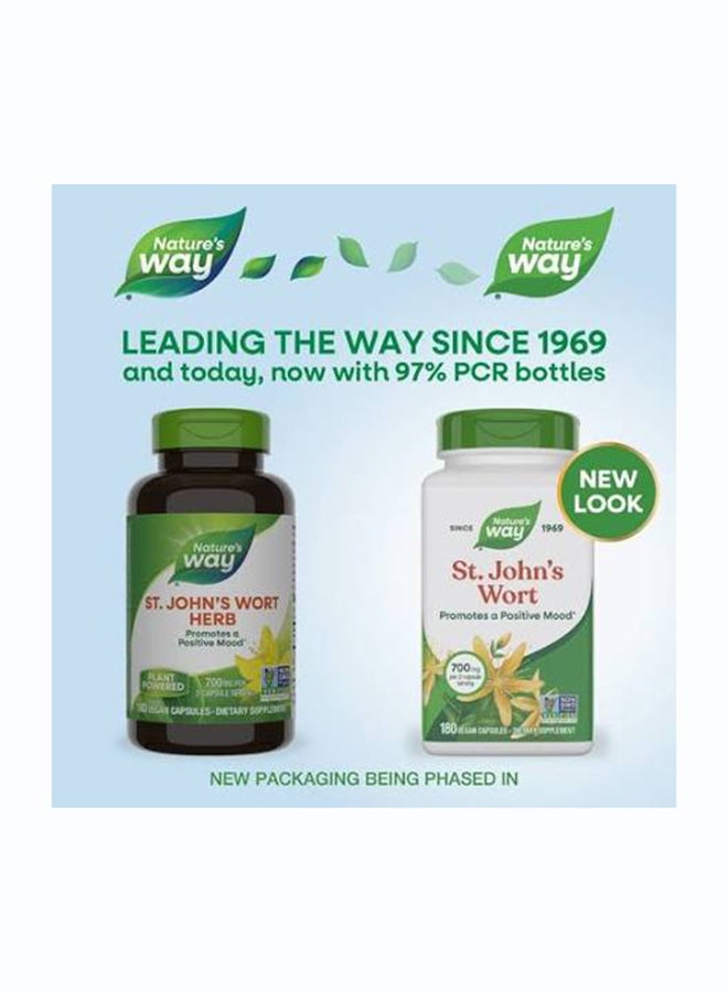 Nature's Way St. Johnâ€™s Wort Herb Vegetarian 700mg- 180 Capsules Packaging May Vary - Image 3