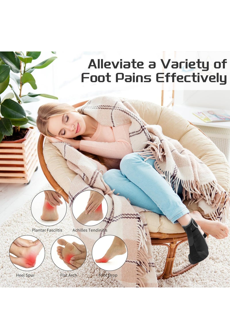 Generic Plantar Fasciitis Night Splint Sock: Unisex Plantar Fasciitis Brace with Massage Ball for Foot Pain Relief by Plantar Fasciitis Achilles Tendonnitis Foot Drop Heel Spur Flat Arch - Medium （M） - Image 2