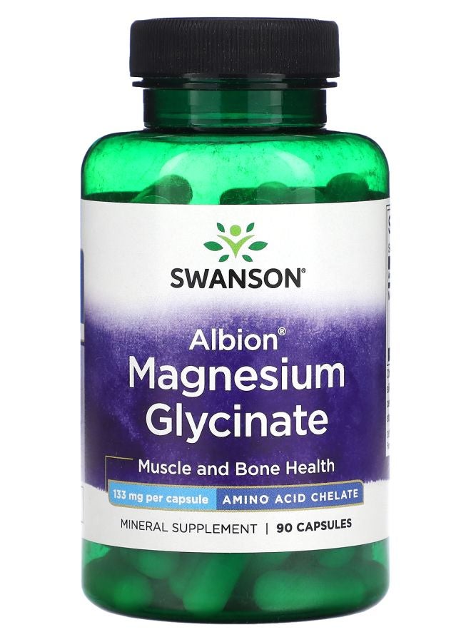 SWANSON ألباين مغنيسيوم جليسينات 133 ملغ 90 كبسولة