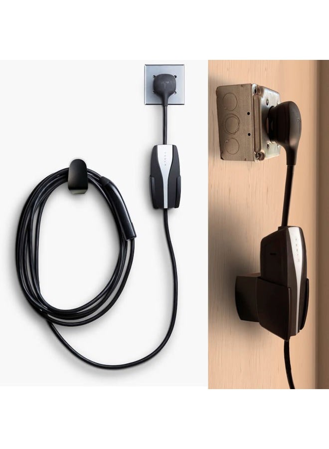PHEOKER Tesla Mobile Charger Wall Mount Cable Organizer Bracket with UMC Holder and Riser Base/Spacer for Protruding Outlet NEMA 14-50 - Image 1