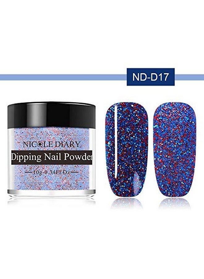 NICOLE DIARY 10g Dipping Nail Powder Gold Pink Holographic Glitter Shining Natural Dry Without Lamp Cure Nail Art (ND-D17) - Image 2