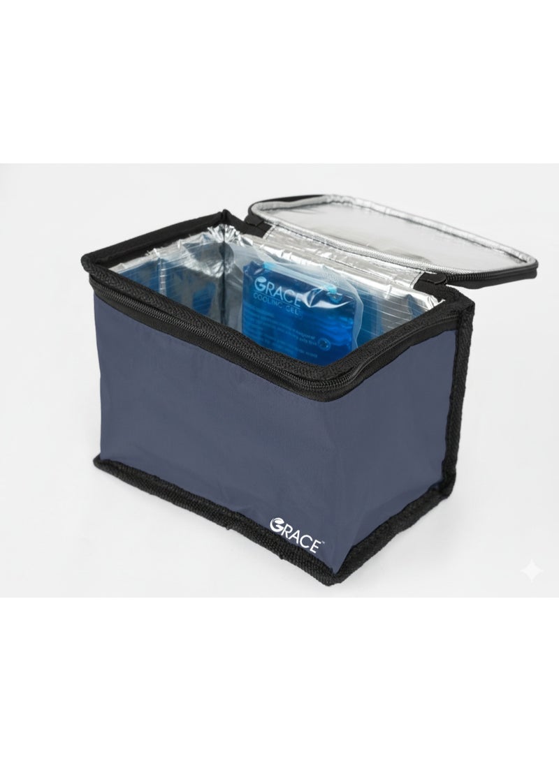 Grace Keep medications and insulin at a consistent temperature with the GRACE insulated cooler bag and premium gel pouch for easy travel and everyday use. - Image 3