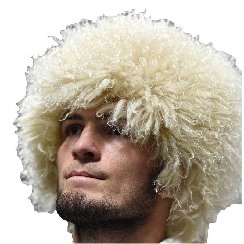 SIBERHAT سِبِرْهَات غطاء رأس قوقازي أبيض مصنوع يدويًا، بحجم قابل للتعديل - Image 1