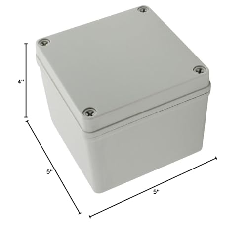 Yxq 125 X 125 X 100Mm Junction Box Electrical Project Case Square Ip65 Waterproof Abs Diy Power Outdoor Enclosure Gray (5 X 5 X 4 Inches) - Image 4