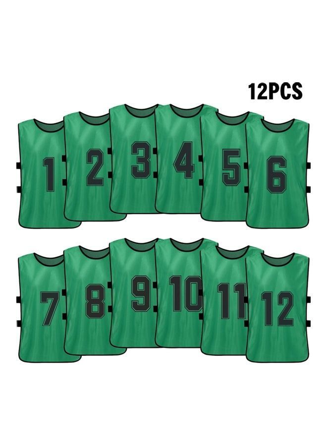 Y&D Sports Pinnies Numbered Practice Vest Pennies For Soccer Basketball Jersey Bibs,Set Of 12 Youth Adults Team  - Image 1
