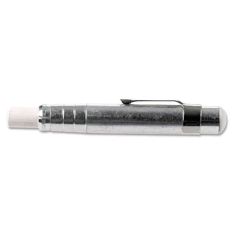 Charles Leonard Pen Style Aluminum Chalk Holder with Chalk, Silver (74541) - Image 1