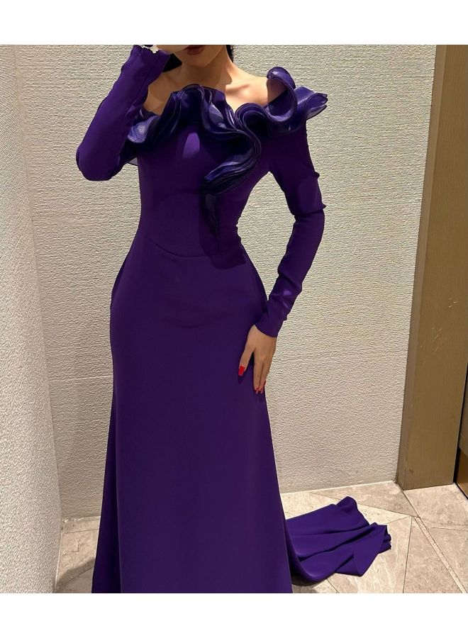 فستان سهرة جديد للنساء من موقع مستقل بتصميم دانتيل متدلي لفصل الخريف والشتاء