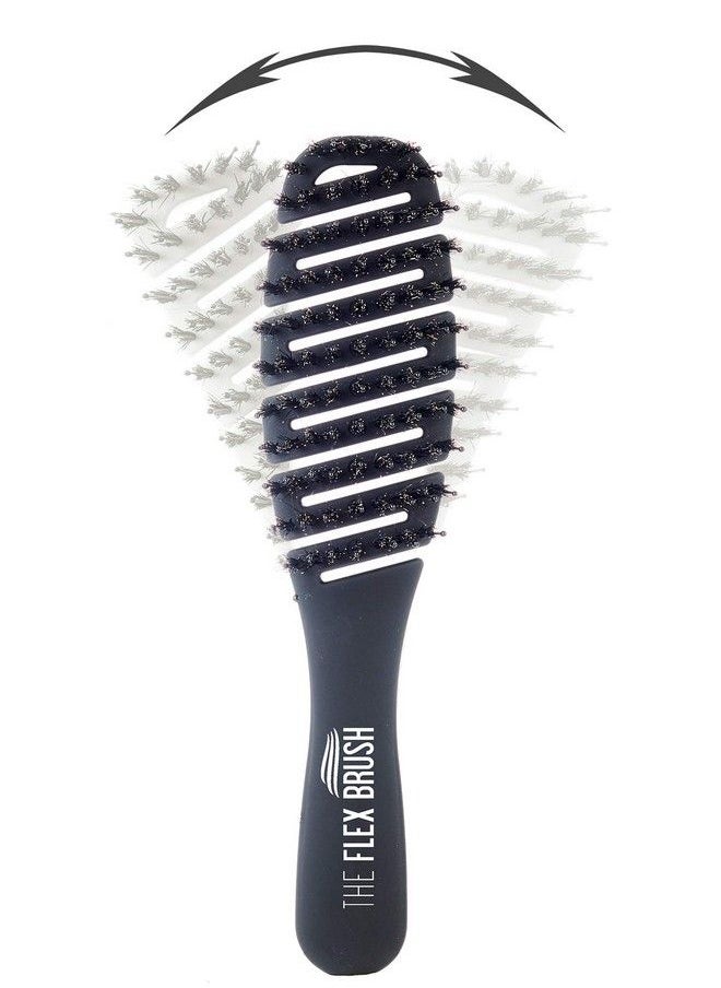 THE FLEX BRUSH Petite Boar/Nylon Mix (Black)  - Image 2