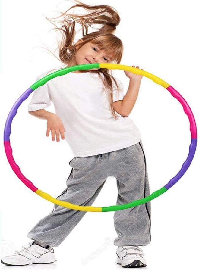 2HEET Kavid Hula Hoop Ring Little 8 Pieces for Kids (Approx 60cm in Diameter). let Them Develop Their Concentration and Attention Building Skill usefull Also for Adults multiuse Rope - Image 2