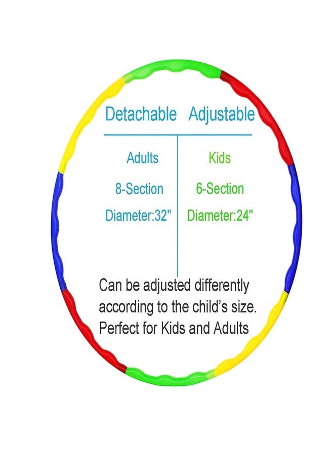 2HEET Kavid Hula Hoop Ring Little 8 Pieces for Kids (Approx 60cm in Diameter). let Them Develop Their Concentration and Attention Building Skill usefull Also for Adults multiuse Rope - Image 4