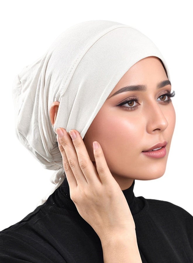 Hijab Undercaps for Women Solid Color Inner Tube Cap Muslim Beain Caps  - Image 5