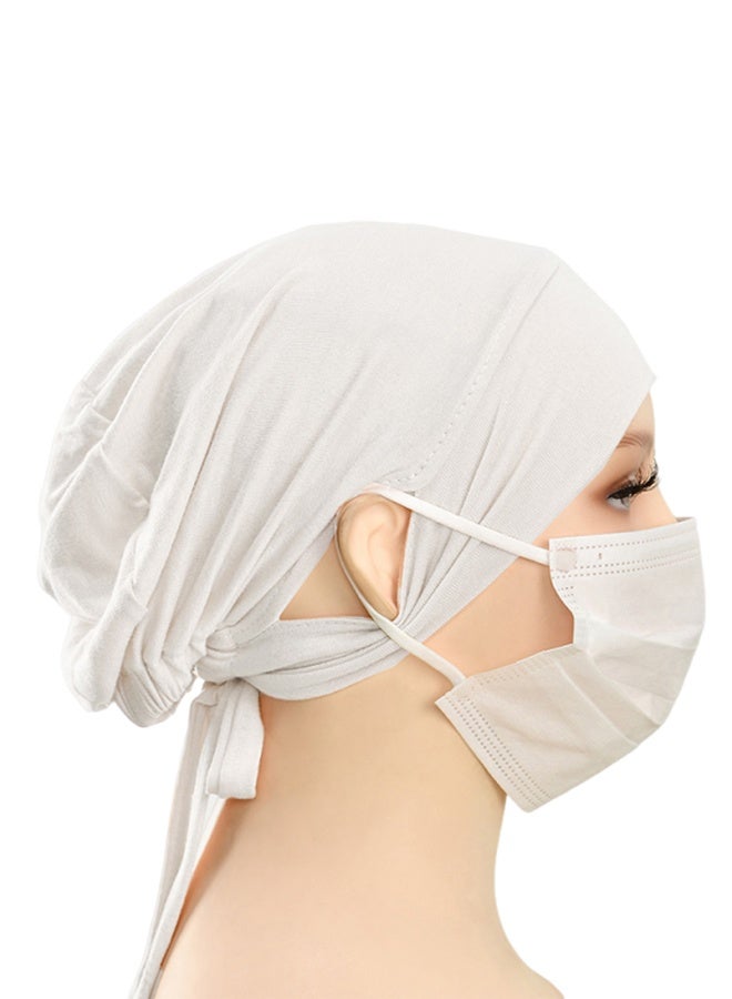 Hijab Undercaps for Women Solid Color Inner Tube Cap Muslim Beain Caps  - Image 3