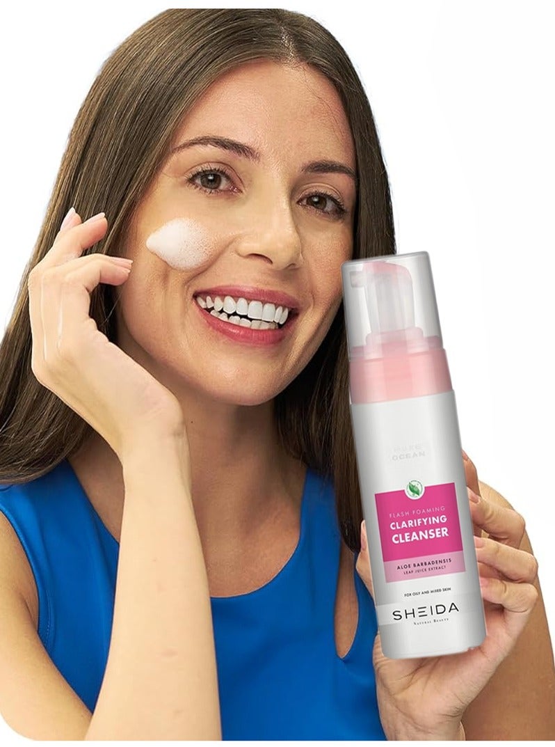 SHEIDA Flash Hydrating Foaming Facial Cleanser for Dry and Sensitive Skin - 150ml - Image 1
