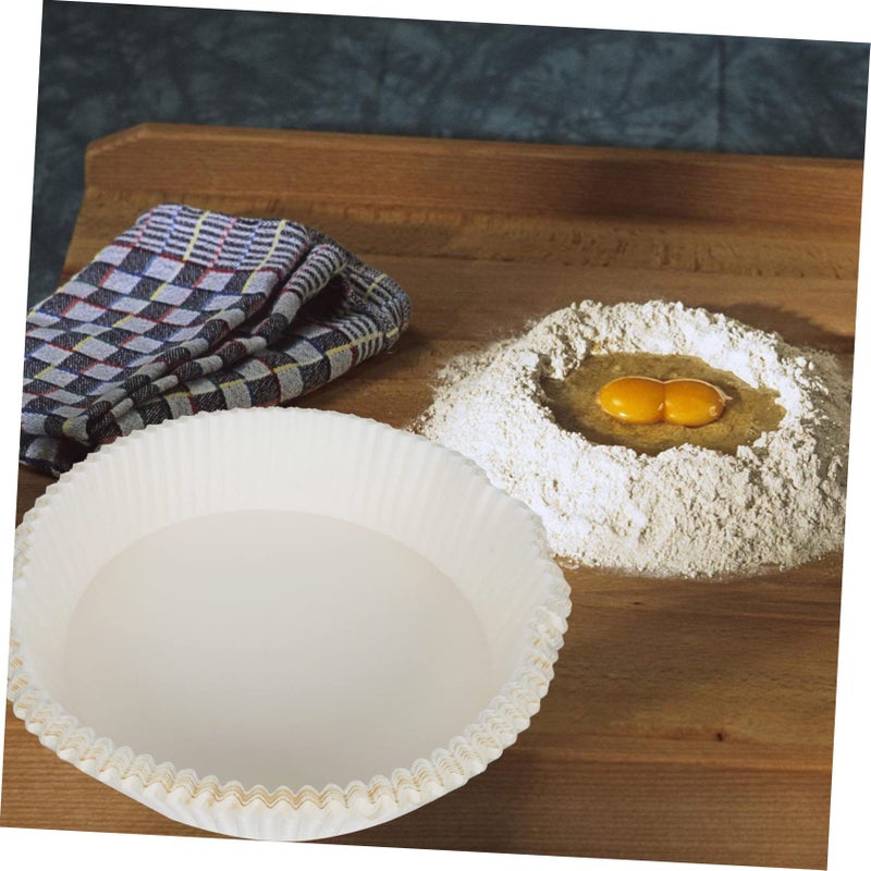 Heat Resistant Air Fryer Paper Trays Non Stick Baking Mats for Oven Microwave Pastry Bread Dumplings White 50Pcs - Image 4