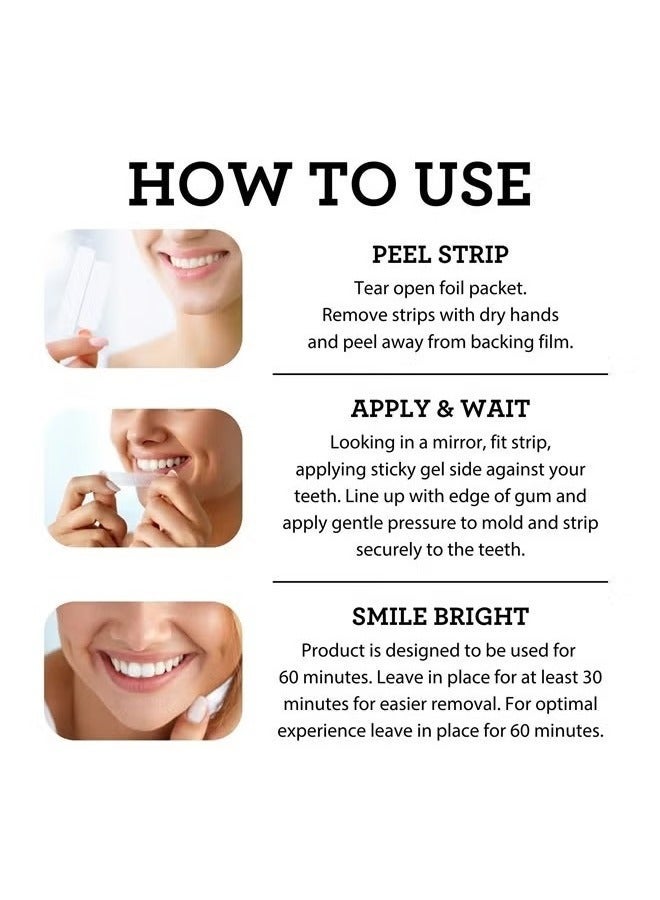 GuruNanda Coconut Oil Teeth Whitening Strips for Sensitive Teeth – 14 Strips | Gentle Enzyme Whitening, Stain & Yellow Removal - Image 5