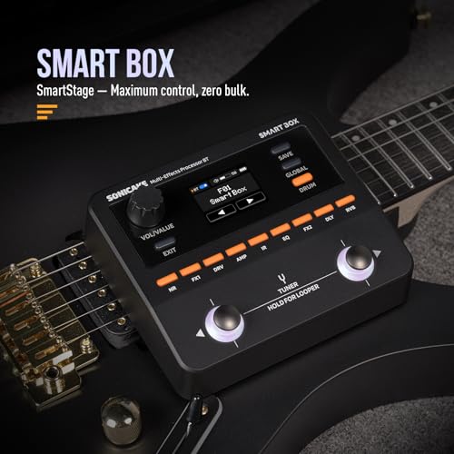 SONICAKE QME-20 Smart Box - Multi Effects Pedal for Guitar with 130+ Effects, NAM/IR Support, Looper, Built-in Tuner/Metronome, Portable Effects Processor with USB Audio Interface, Stereo Output - Image 2