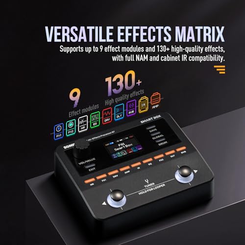 SONICAKE QME-20 Smart Box - Multi Effects Pedal for Guitar with 130+ Effects, NAM/IR Support, Looper, Built-in Tuner/Metronome, Portable Effects Processor with USB Audio Interface, Stereo Output - Image 5