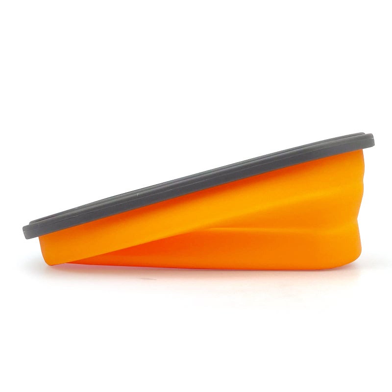 CCyanzi Silicone Lunch Container Bento Box  Collapsible Food Storage Containers with Airtight Lids and 2in1 Fork  Reusable Food Containers for Travel Camping and RV  Food Grade 1000ml Microwave Container - Image 4